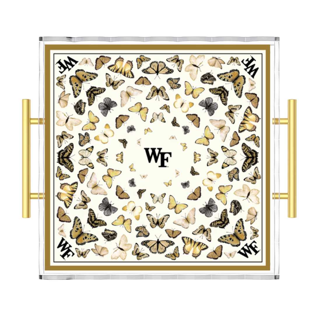 Wake Forest Butterfly Acrylic Tray