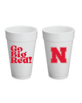 Nebraska Styrofoam Cups Set of 8 - 20 ounces PRE-ORDER